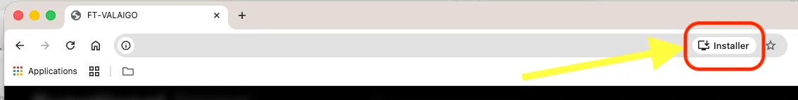 Chrome Mac - étape 2 : installer FT-VA